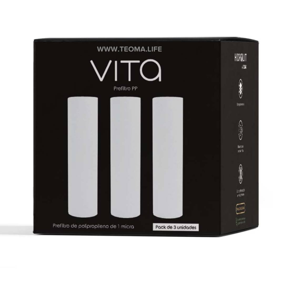 TEOMA STORE 3 Pack de Filtros del Purificador de Agua VITA
